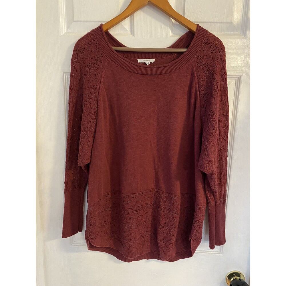 Maurices Women’s Pullover Sweater Maroon Size Medium